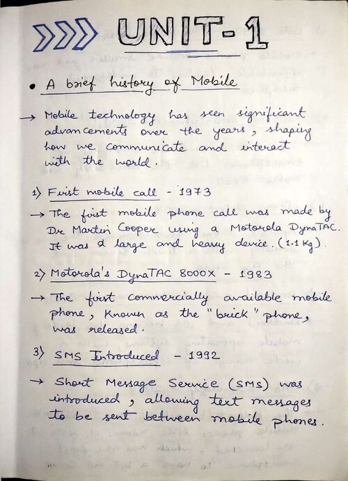 Preview of Mobile Computing Notes - Computer Science & Engineering